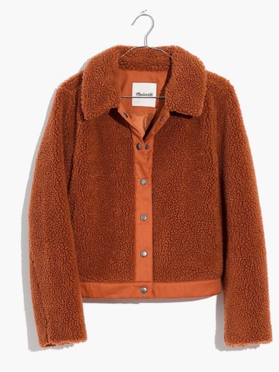 Madewell Jackets & Blazers - Madewell - Caramel Sherpa Bomber Jacket
